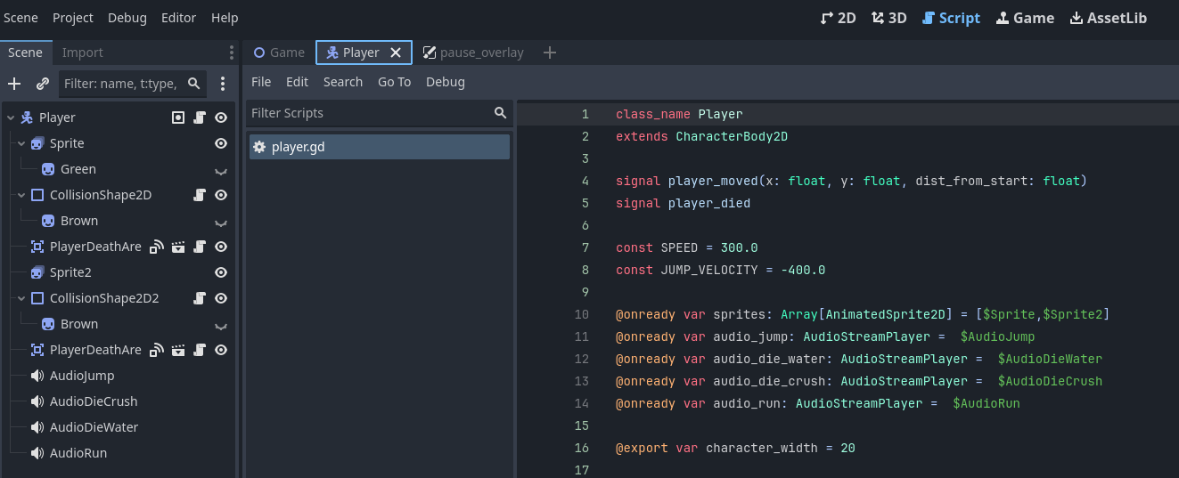 GDScript code example