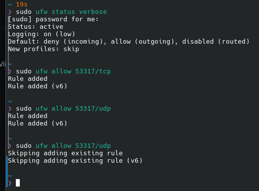 configuring firewall